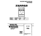 Tappan TGF332BCDE cover diagram