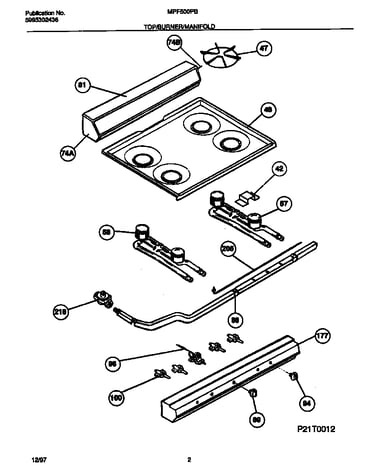 Top/burner/manifold
