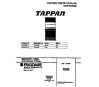 Tappan TGO336BFD1 cover diagram