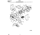 Frigidaire FLSE72GCT7 upper cabinet/drum/heater diagram