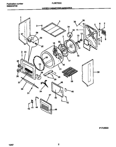 Upper cabinet/drum/heater