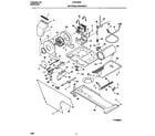 Frigidaire FLXG52RBT5 motor/blower/belt diagram