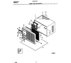 Frigidaire FAV157G1A2 cabinet front and wrapper diagram