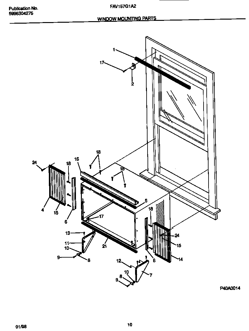 Window mounting parts
