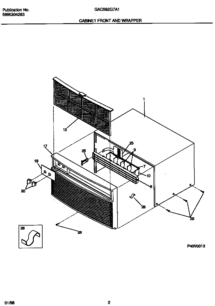Cabinet front and wrapper