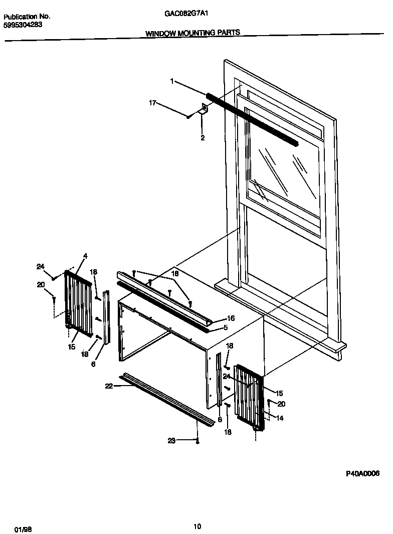 Window mounting parts