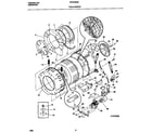Frigidaire FWT445GES2 tub & motor diagram