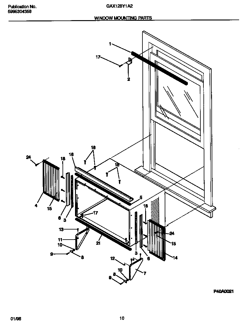 Window mounting parts