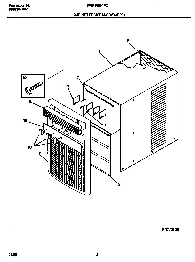 Cabinet front and wrapper