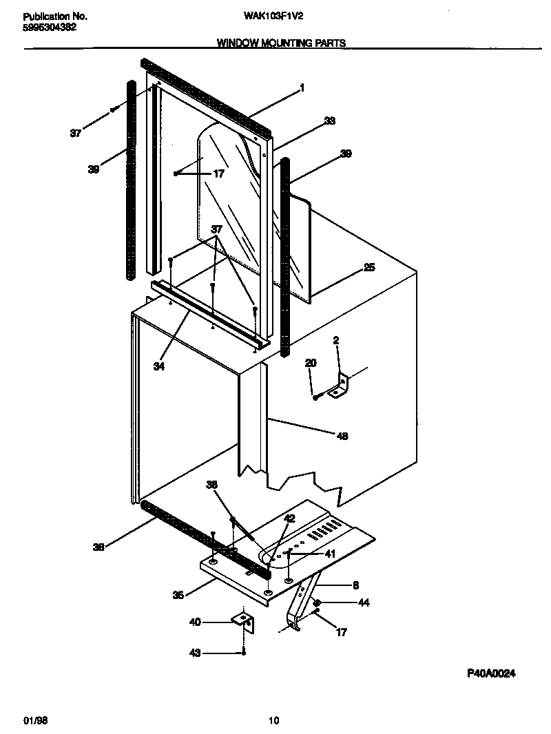 Window mounting parts