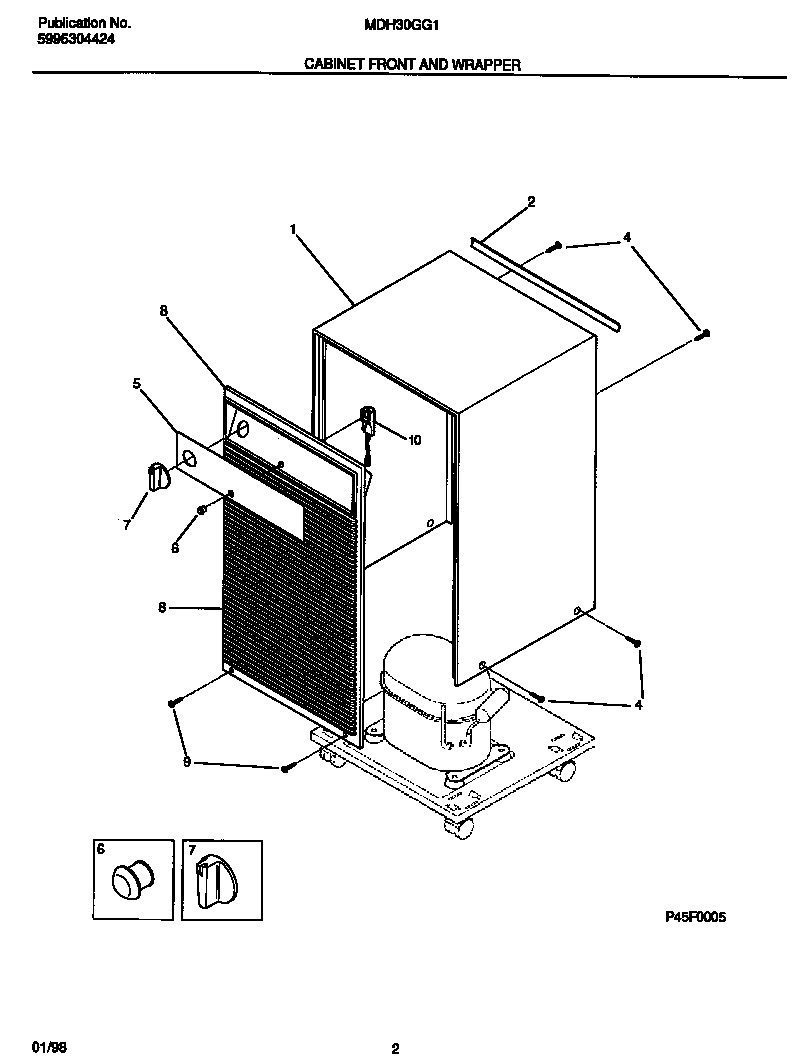 Cabinet front and wrapper