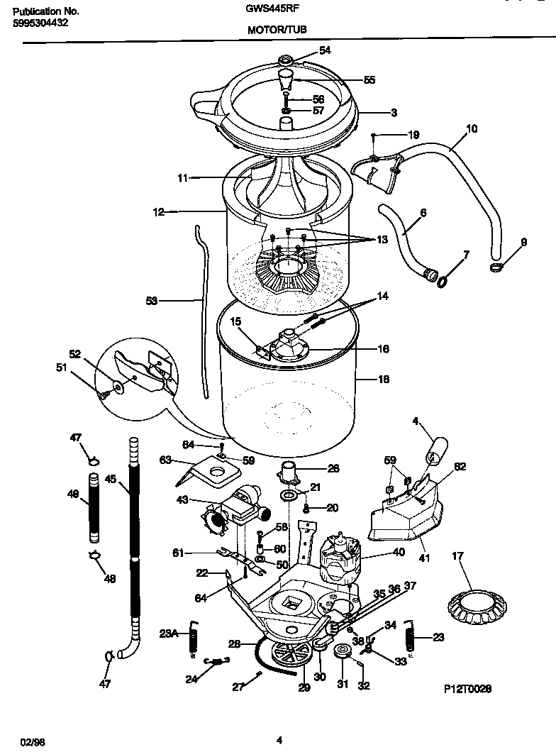 Motor/tub