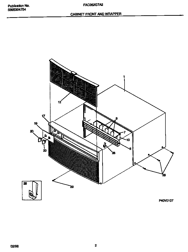 Cabinet front and wrapper