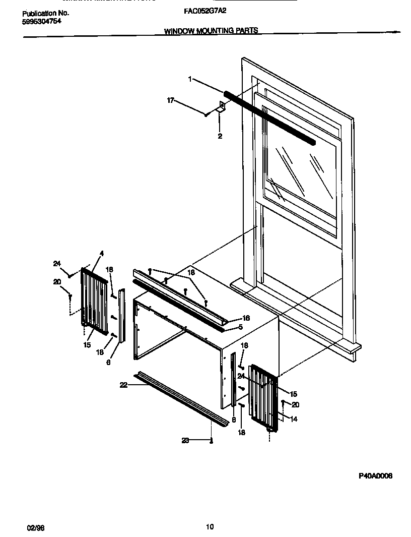 Window mounting parts