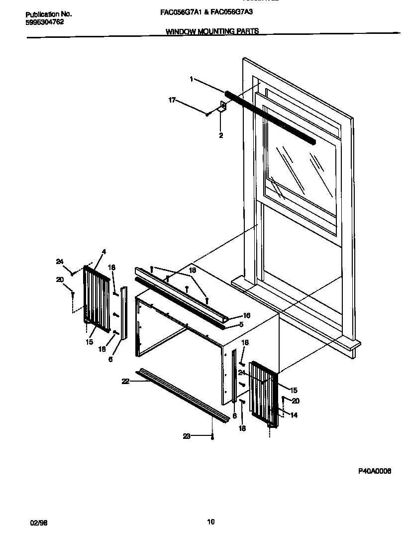 Window mounting parts