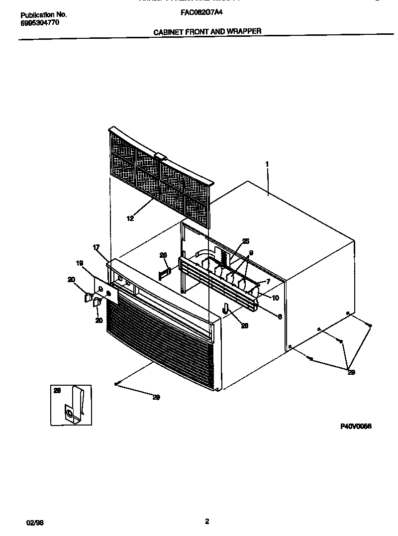 Cabinet front and wrapper