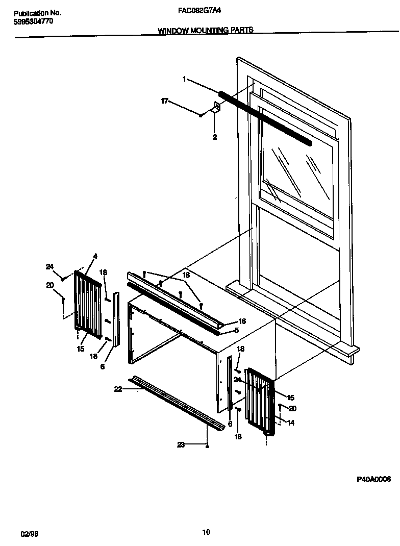 Window mounting parts