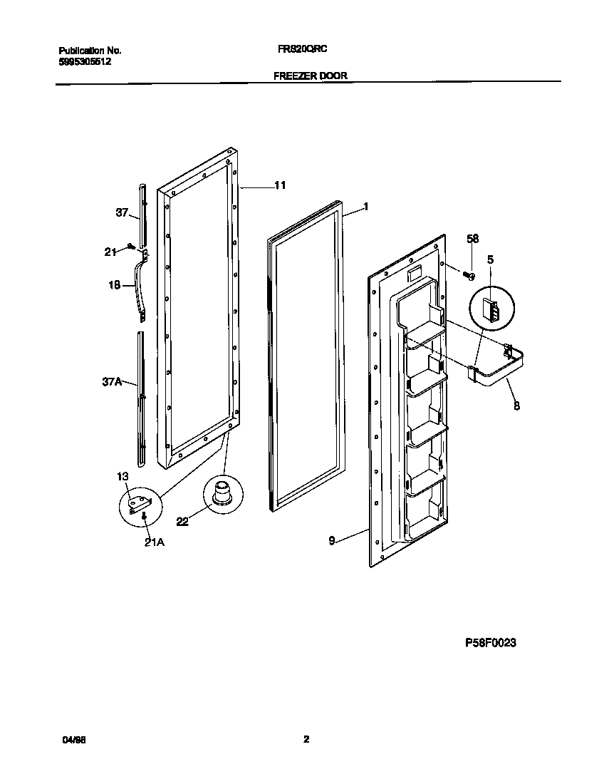 Freezer door