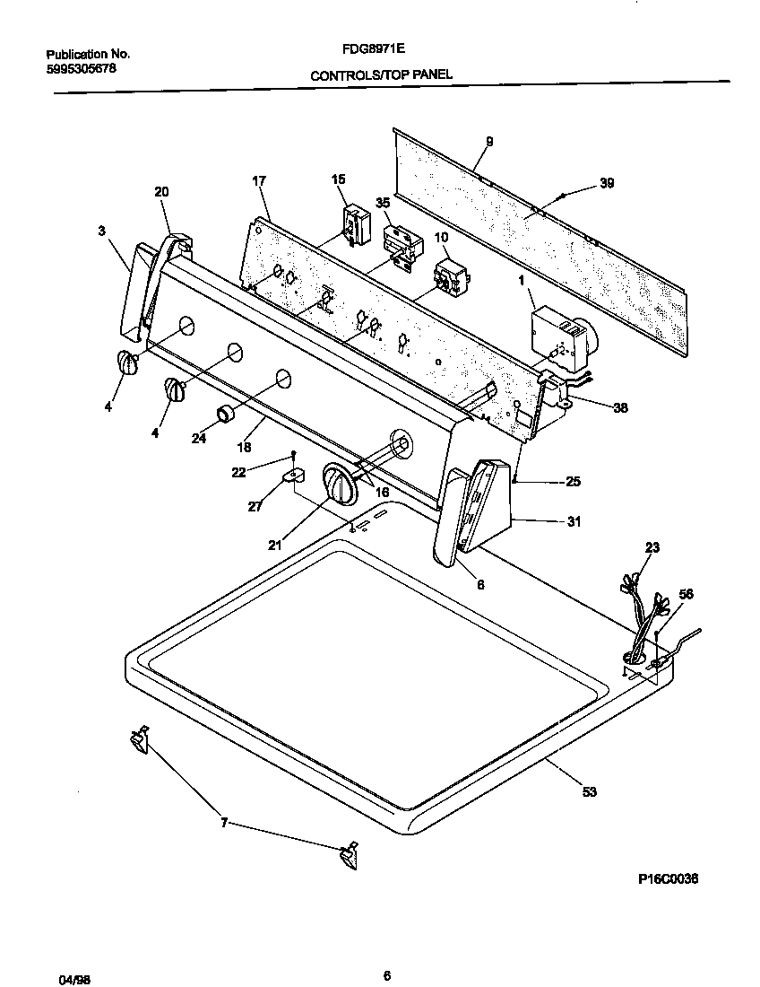Controls/top panel