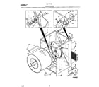Universal/Multiflex (Frigidaire) MDE116REW1 cabinet/drum diagram