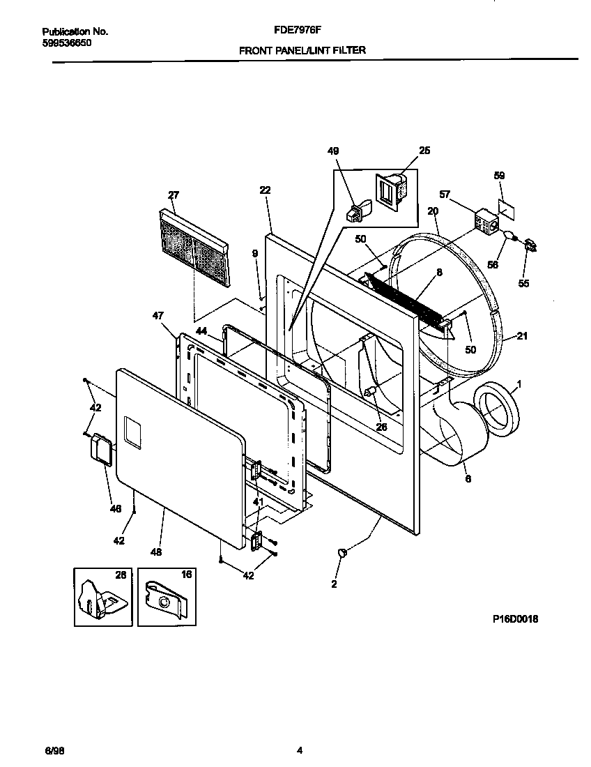 FRONT PANEL/LINT FILTER