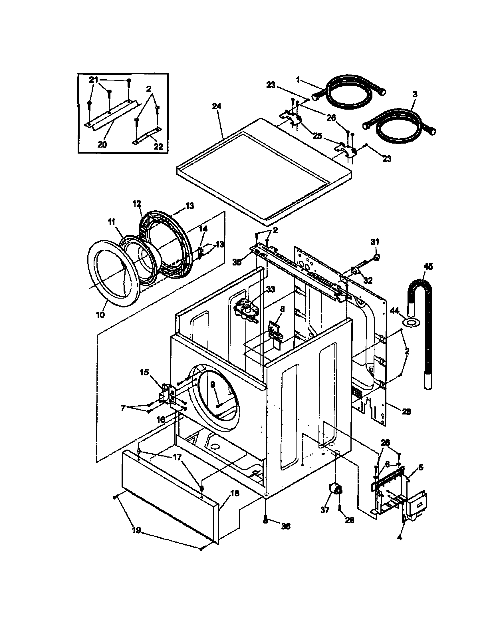 CABINET,DOOR AND TOP