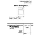 White-Westinghouse WDE546RFS0 cover diagram