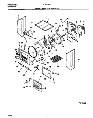 Upper cabinet/drum/heater