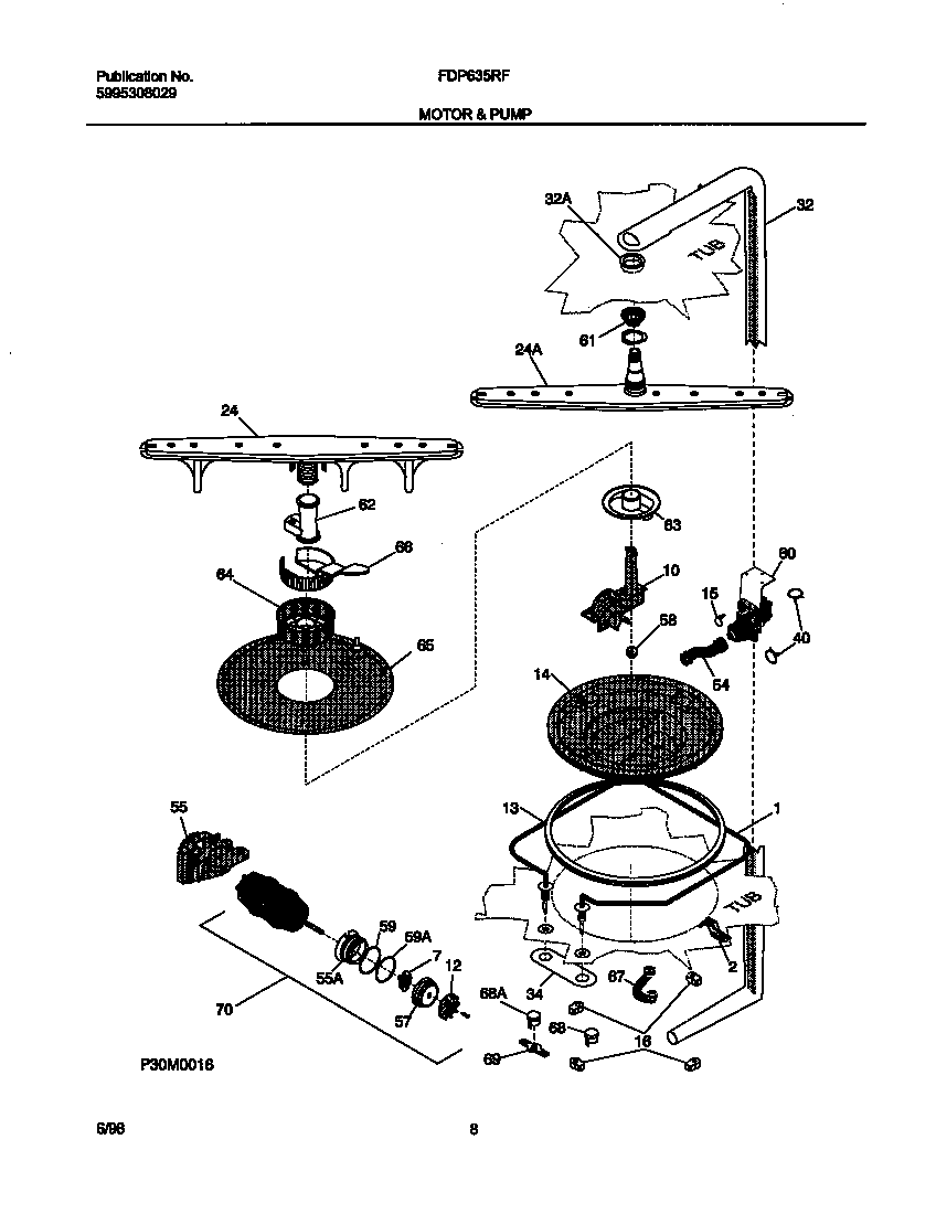 Motor and pump