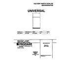 Universal/Multiflex (Frigidaire) MRT13BSCW3 cover diagram