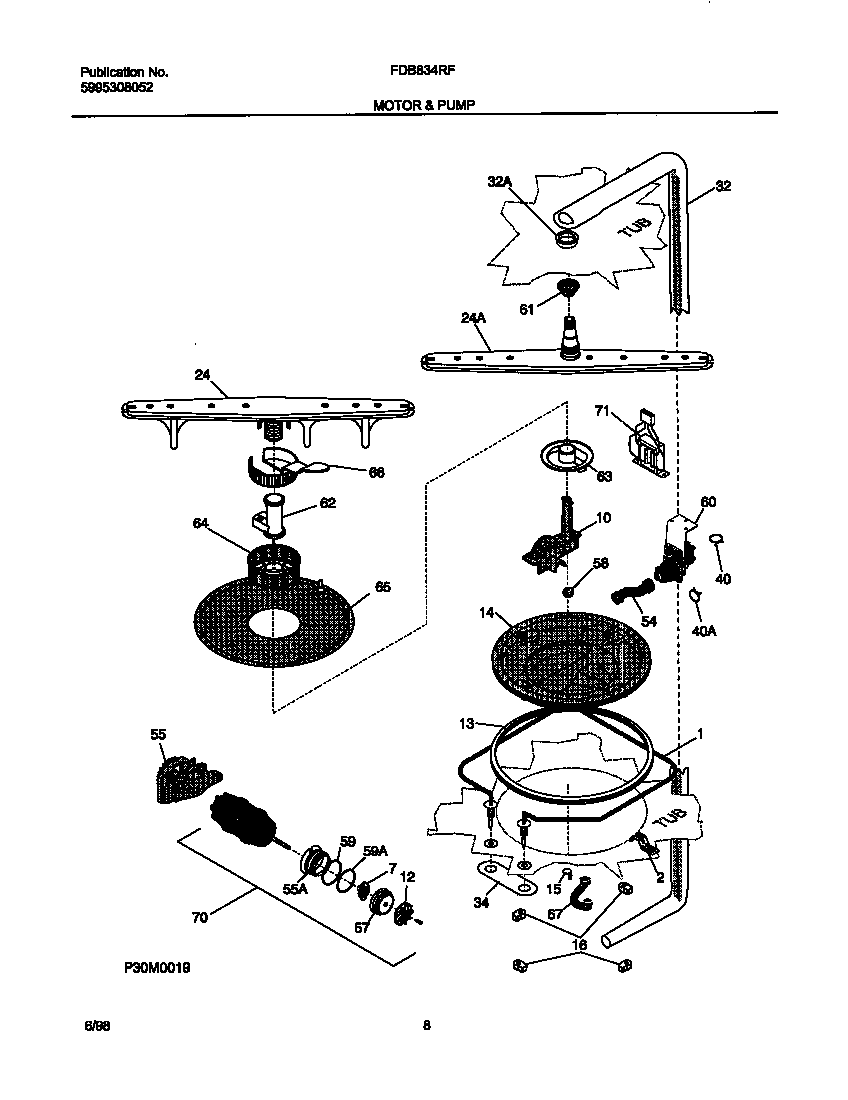 Motor and pump