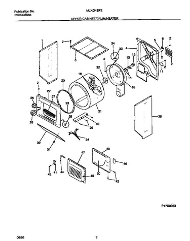 Upper cabinet/drum/heater