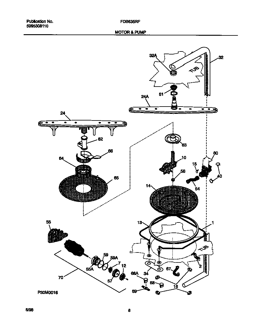 Motor and pump
