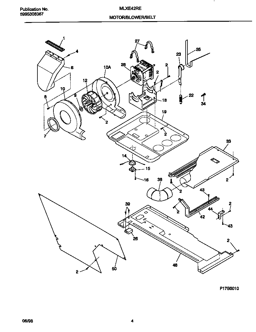 MOTOR/BLOWER/BELT