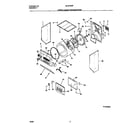 Universal/Multiflex (Frigidaire) MLSE62RFD1 upper cabinet/drum/heater diagram