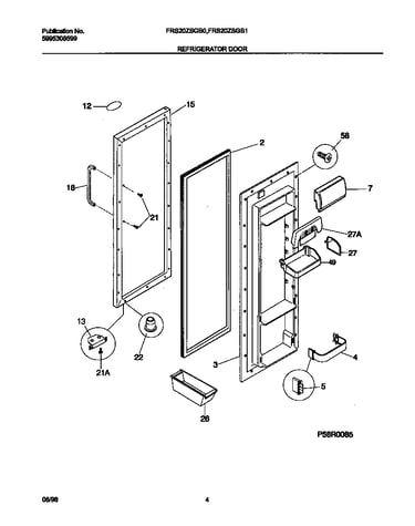 Refrigerator door