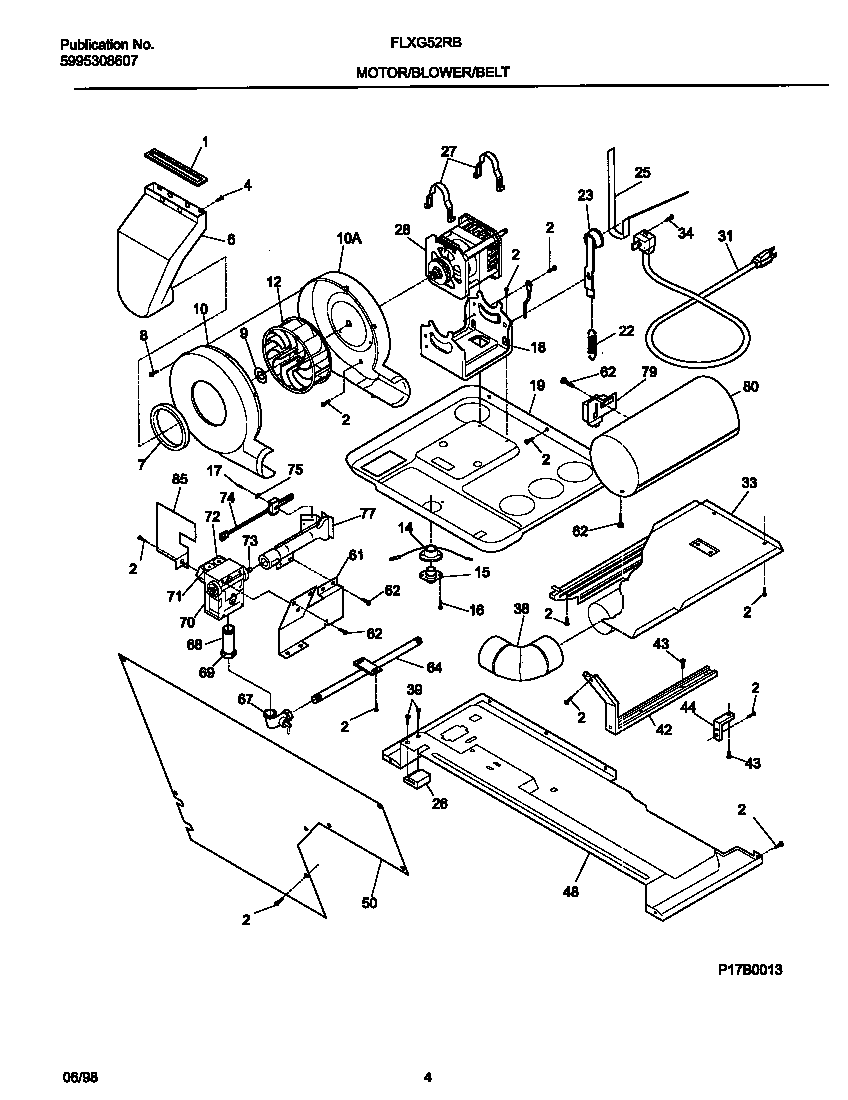 MOTOR/BLOWER/BELT