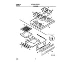 Universal/Multiflex (Frigidaire) MGF334BGDA top/drawer diagram