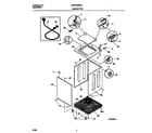 Gibson GWX233RBS4 washer cabinet, top diagram