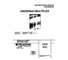 Universal/Multiflex (Frigidaire) MDB120LGR0 cover diagram