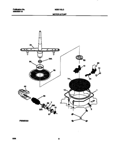 Motor and pump