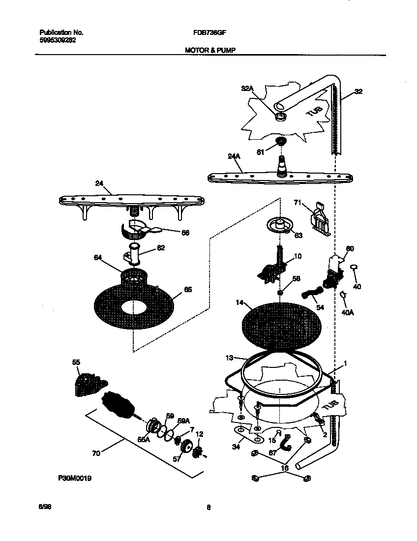 Motor and pump