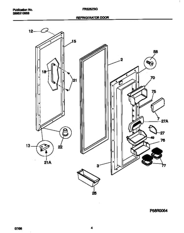 Refrigerator door