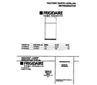 Frigidaire FRT20NGCW7 cover diagram