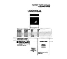 Universal/Multiflex (Frigidaire) MEF365CGSB cover diagram