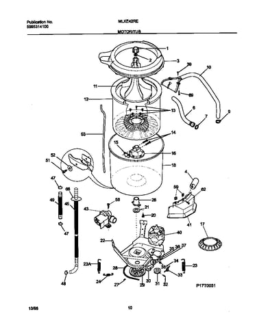 P17t0031 wshr mtr,hose