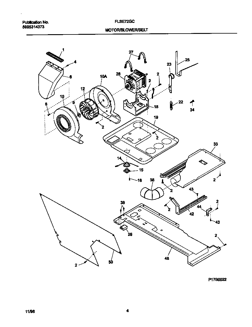 P17B0022 DRY MTR,BELT