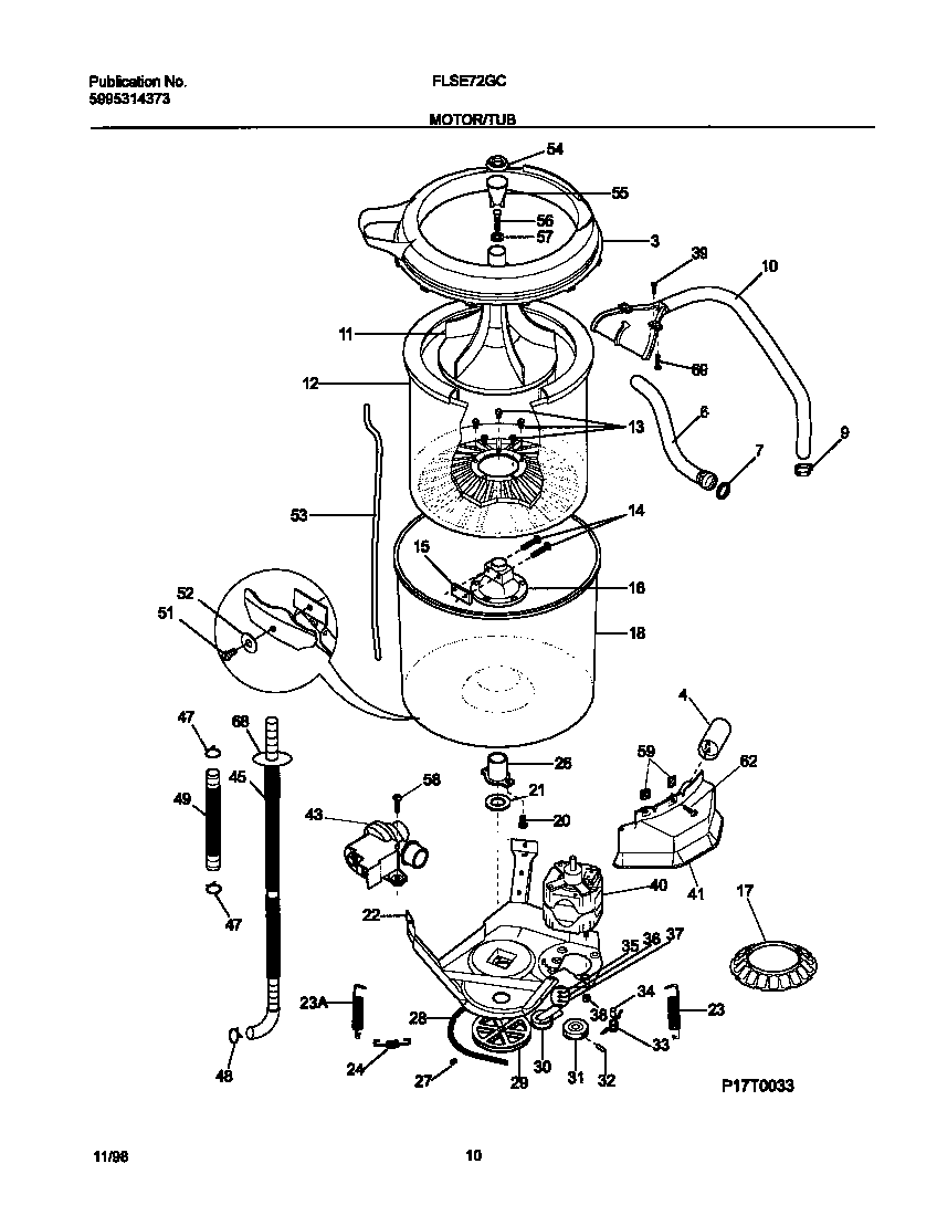 P17T0033 WSHR MTR,HOSE