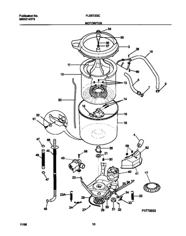 P17t0033 wshr mtr,hose