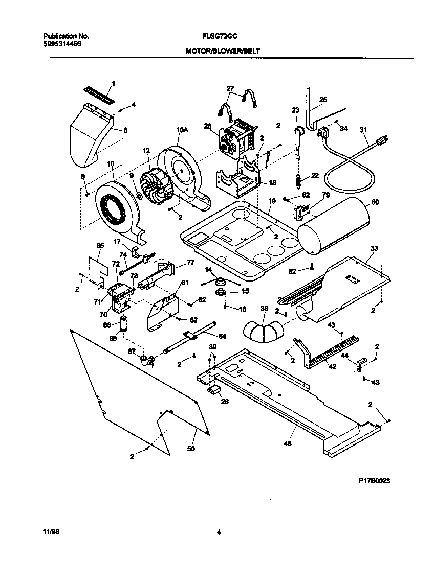 P17b0023 dry mtr,belt